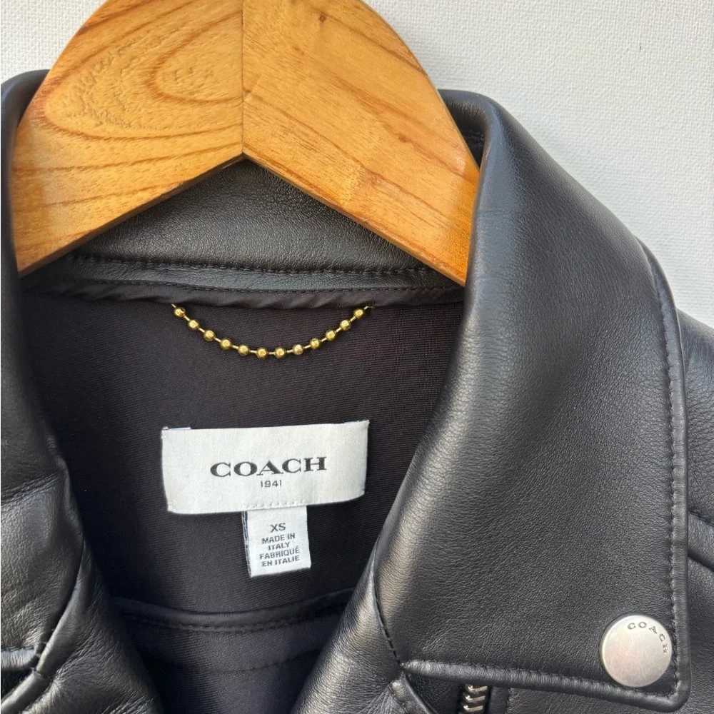 Coach 1941 Leather Biker Vest